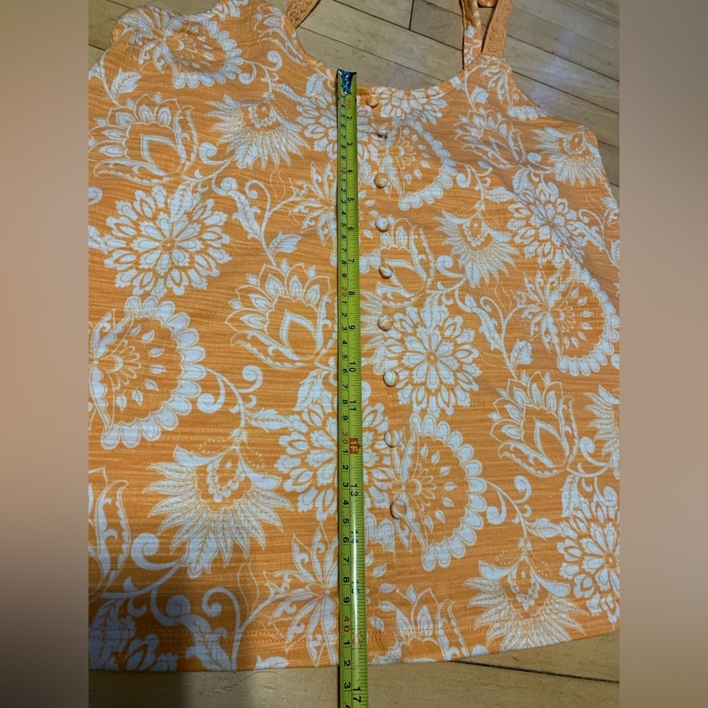 Ricki's Orange Floral Women's tank Top - Picture 8 of 8